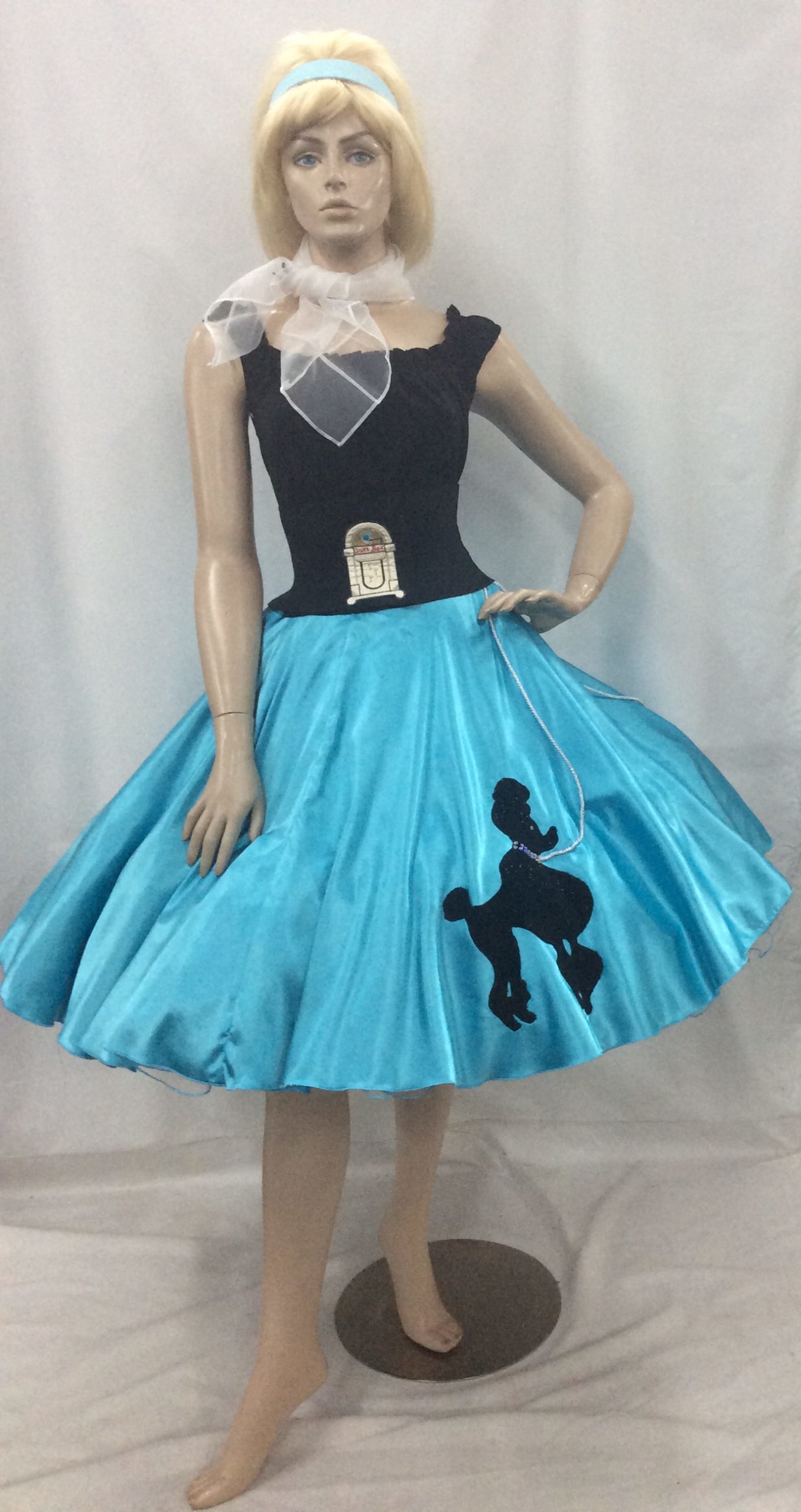 50s rock n roll costume aqua