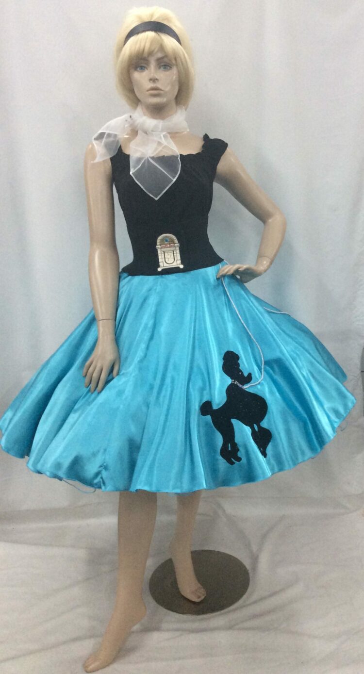 50s rock n roll costume aqua