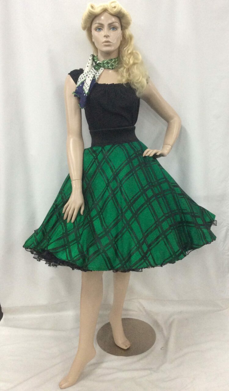 50s rock n roll costume green