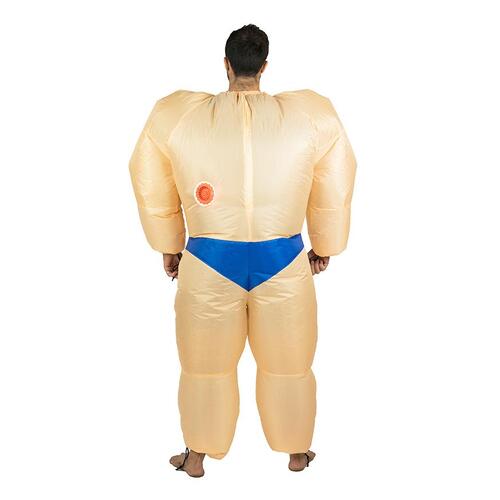 inflatable muscle man costume back