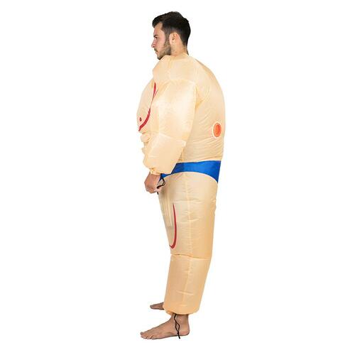 inflatable muscle man costume side