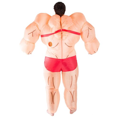 inflatable musclewoman costume back
