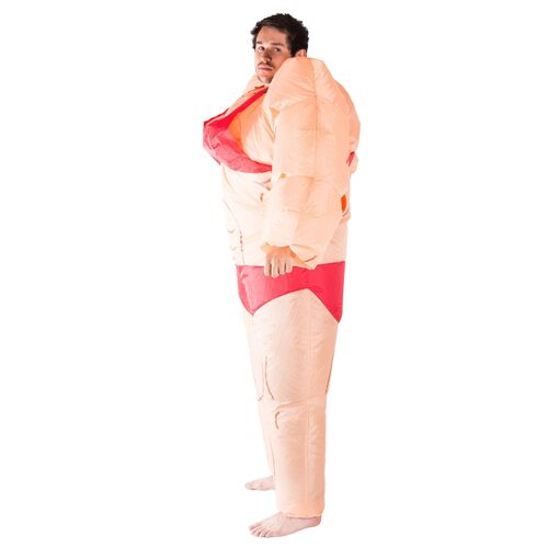 inflatable musclewoman costume side