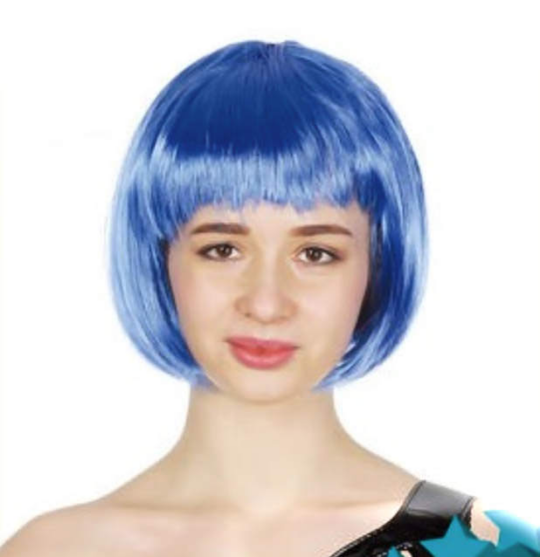 bob wig blue