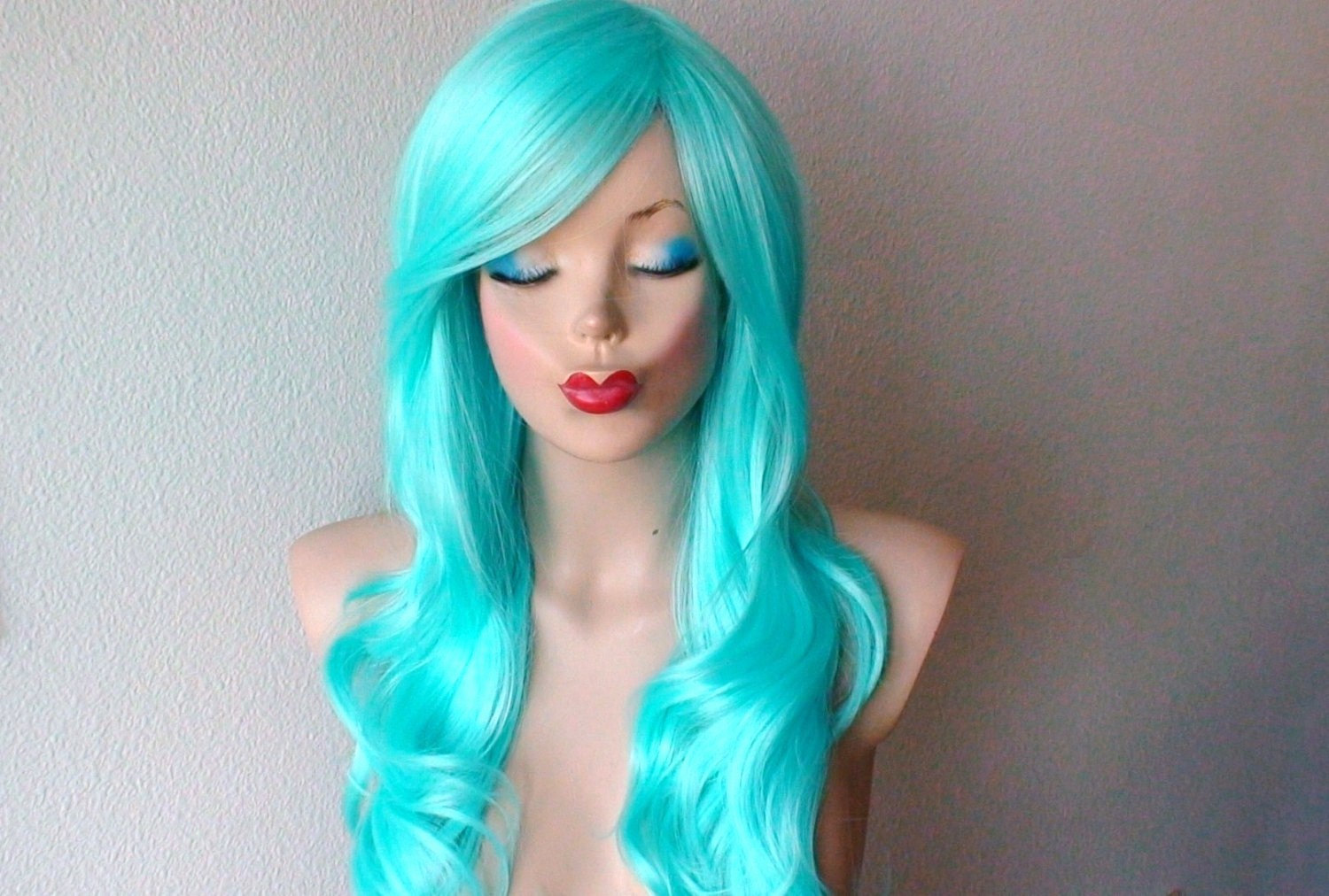 Long Aqua Mermaid Wig Costume Wonderland