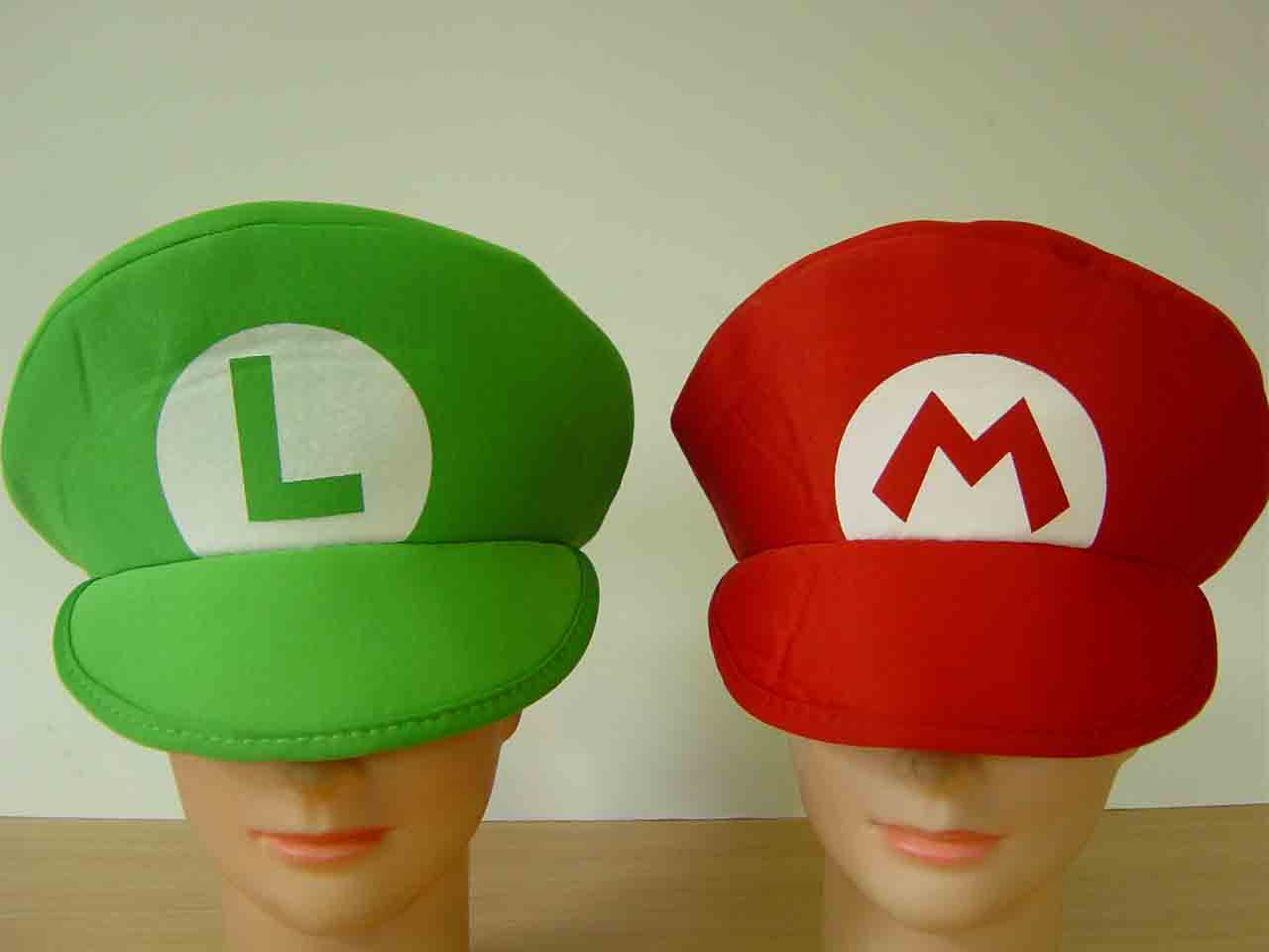 Drejning vælge support Mario & Luigi Hats - Costume Wonderland