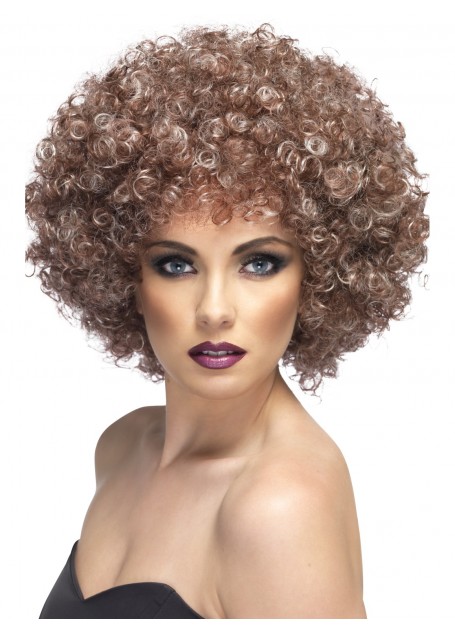 natural brown afro wig
