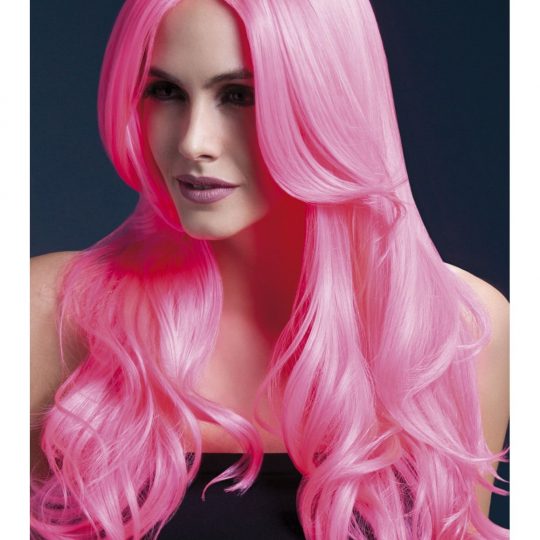 neon pink fever khloe wig