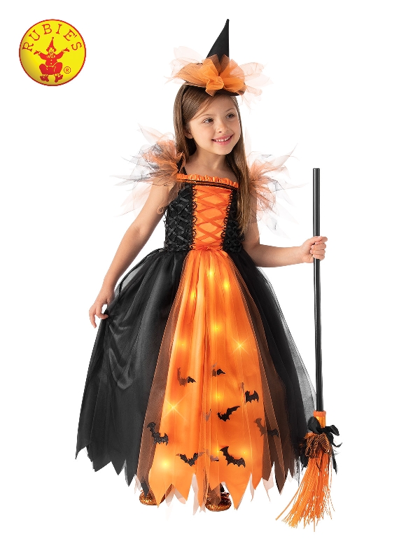 Orange Witch Light Up Costume, Child