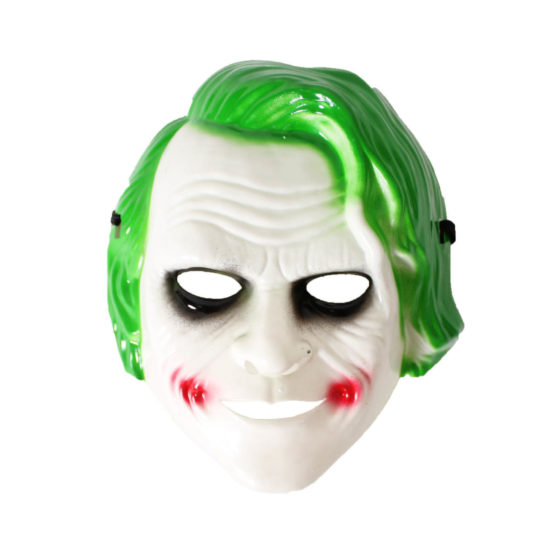Plastic Mask (scary Clown Green Hair)