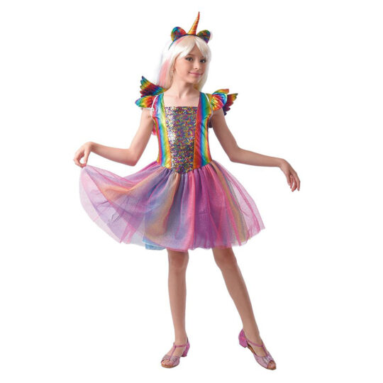 rainbow glitter unicorn costume