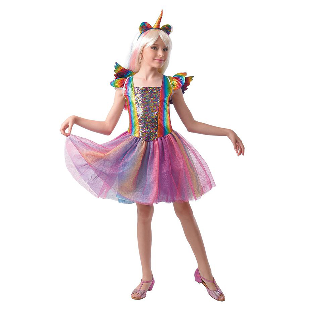 Rainbow Glitter Unicorn Costume - Costume Wonderland