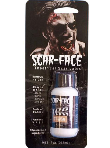 Scar Face Liquid Latex 1oz Flesh Card