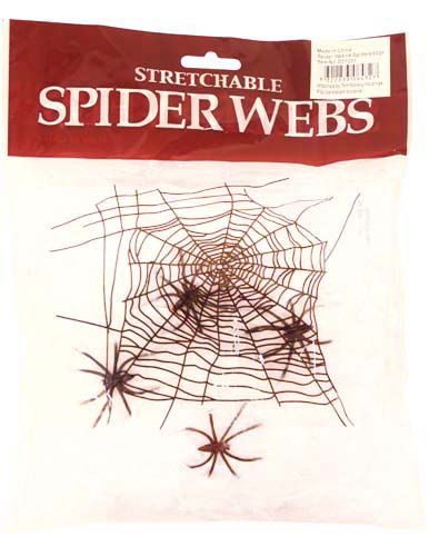 spider web + 4 spiders 60gr