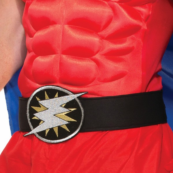 Super Hero Belt Black Adult Costume Wonderland