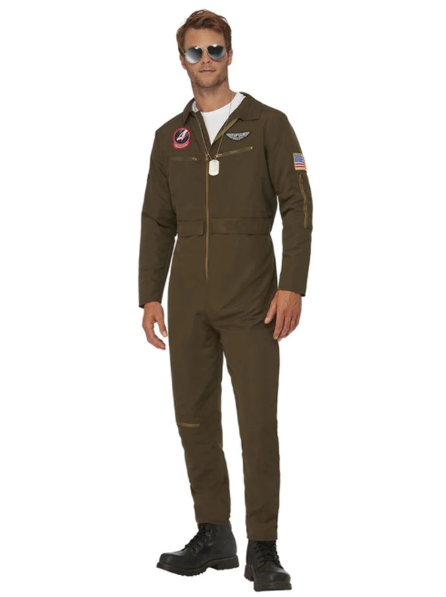 Top Gun Maverick Mens Aviator Costume Costume Wonderland