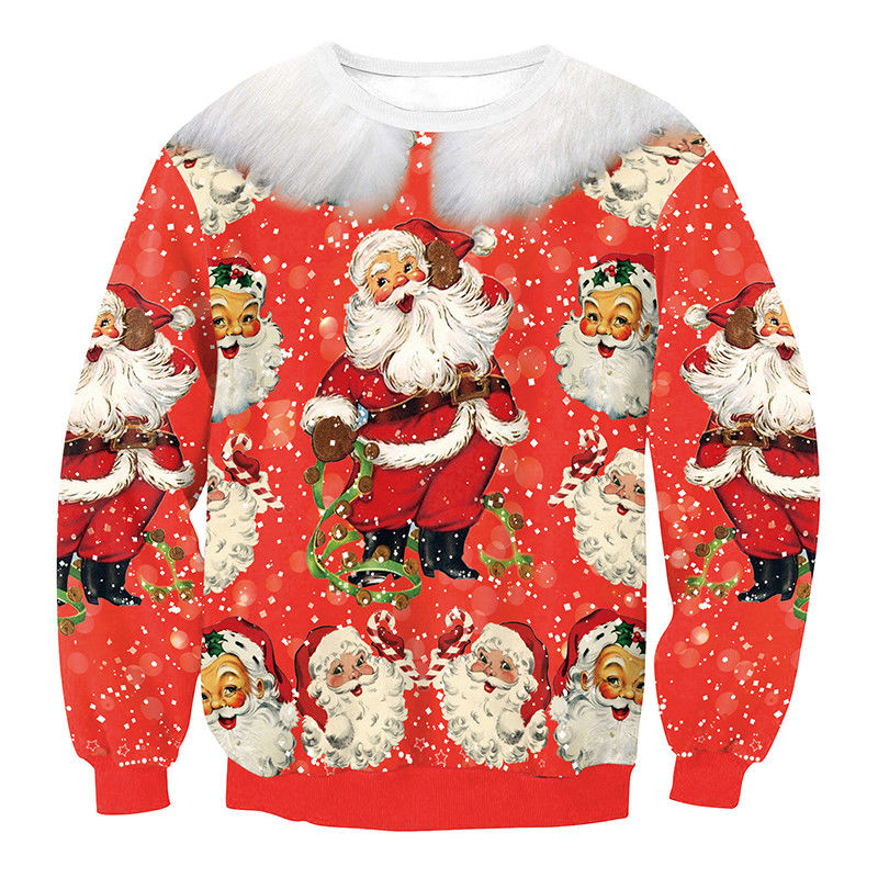 Ugly Christmas Jumper Jolly Santa - Costume Wonderland