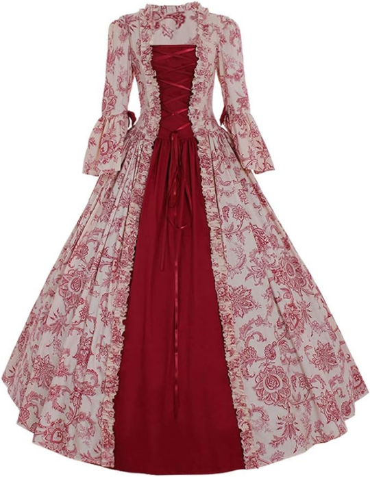 burgundy victorian costume