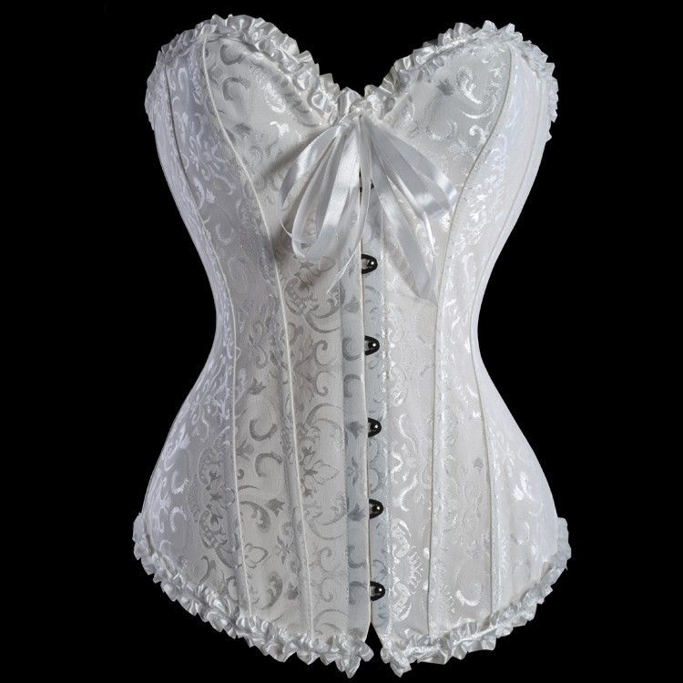 Burlesque White Corset - Costume Wonderland