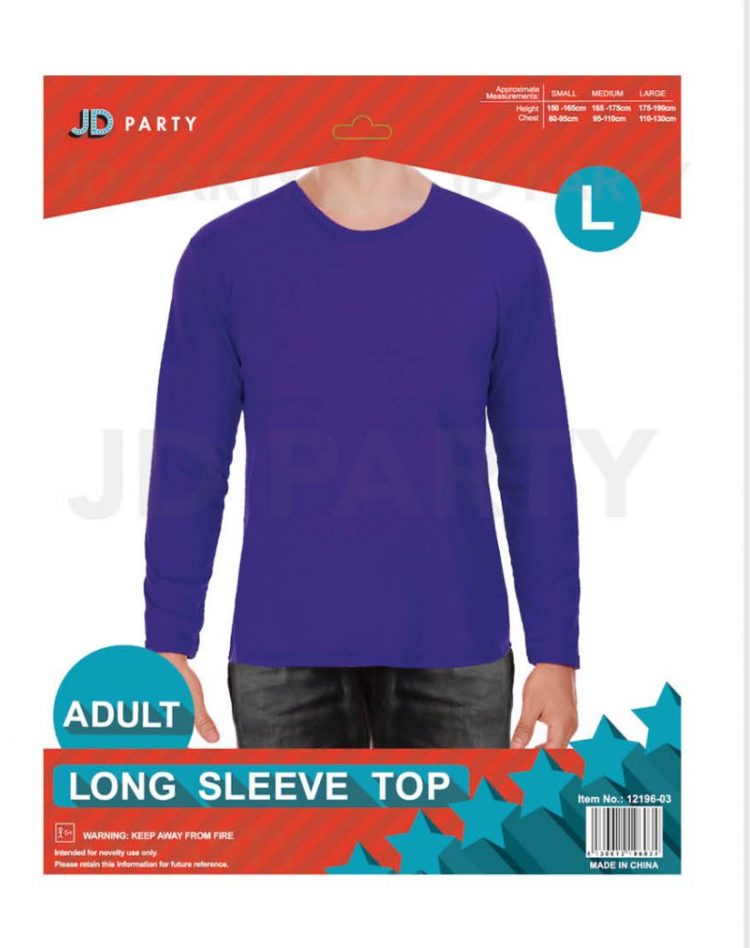 adult long sleeve top purple wiggle