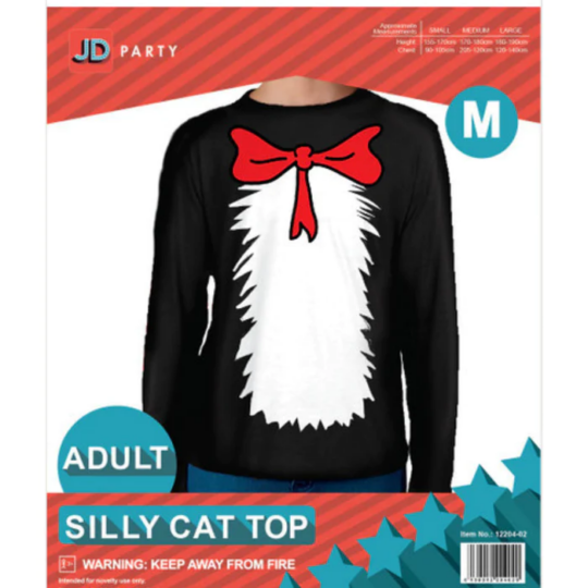 adult silly cat top