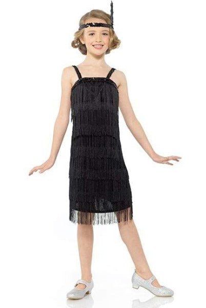 black flapper girls dress 492005