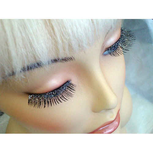 Black & Silver Glitter Eyelashes