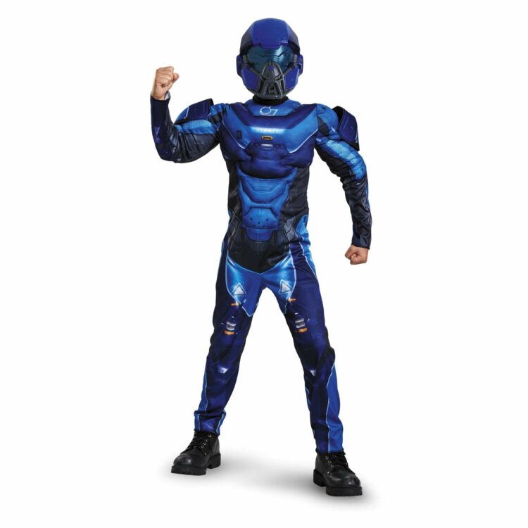 blue spartan classic muscle costume 996659