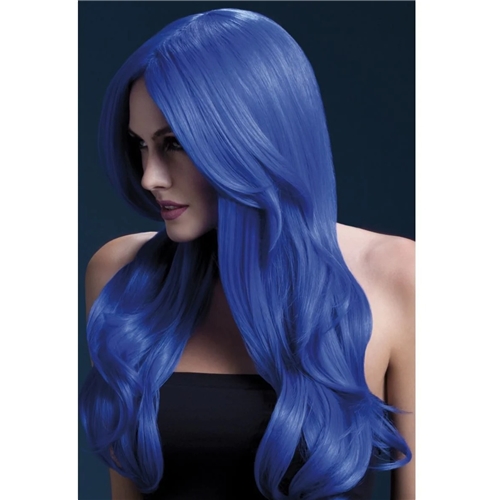 fever khloe wig neon blue