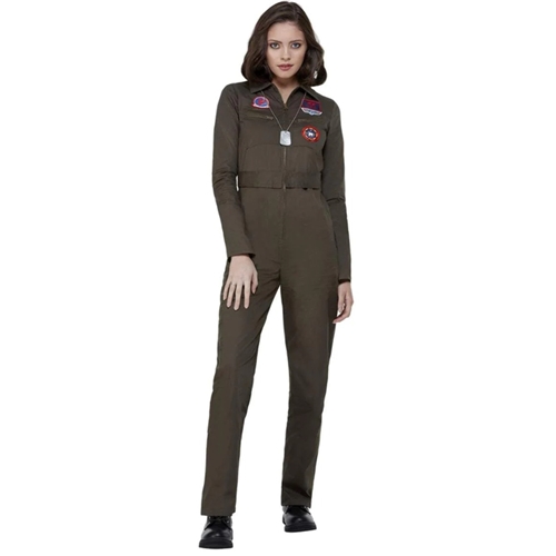 top gun ladies costume with jumpsuit