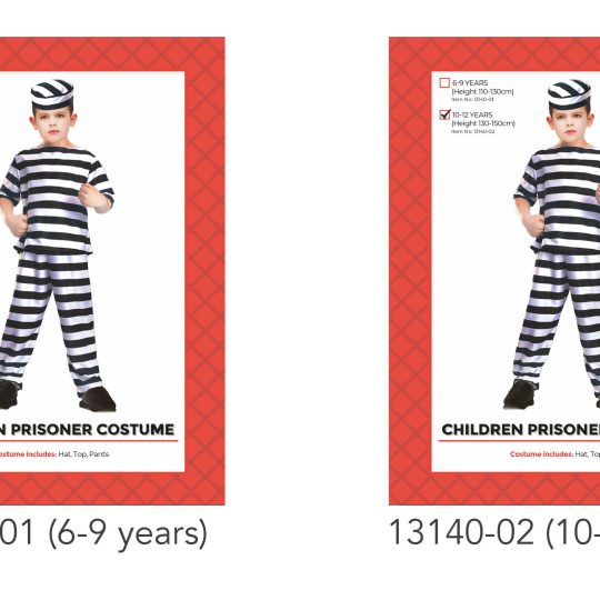 children prisoner boy costume