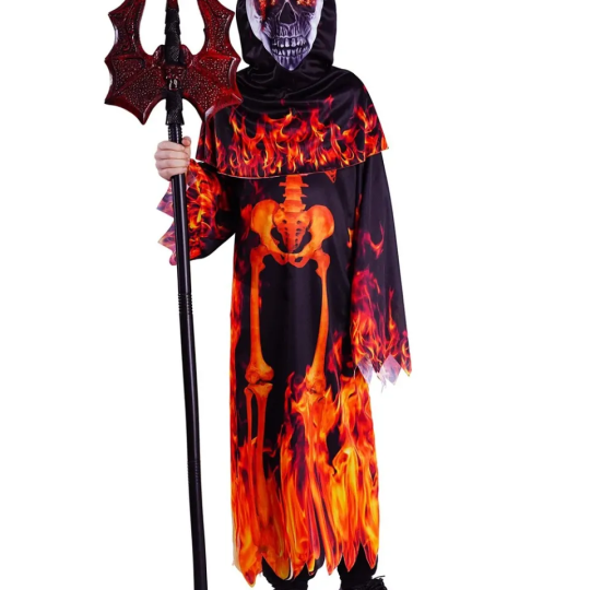 children fire skeleton costume