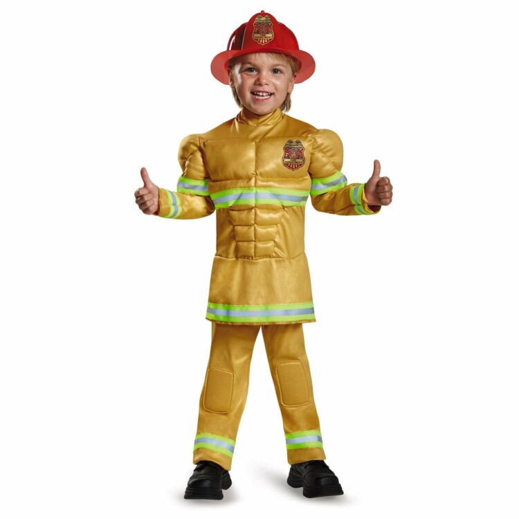 fireman toddler muscle costume 652100