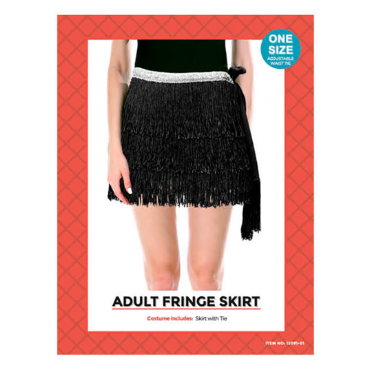 fringe skirt black