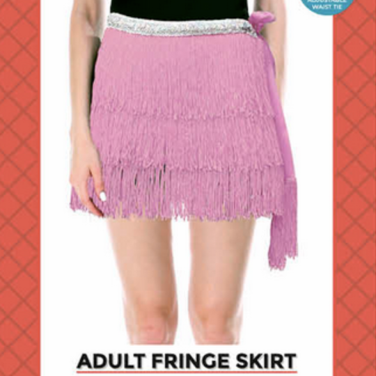 fringe skirt light pink