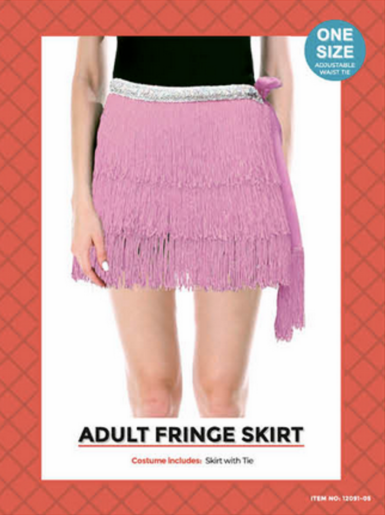 fringe skirt light pink