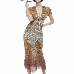 Deluxe 20s Sequin Gold Flapper