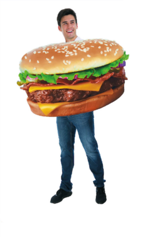 adult hamburger costume