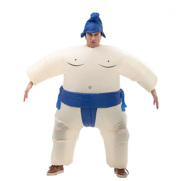 inflatable sumo wrestler suit blue