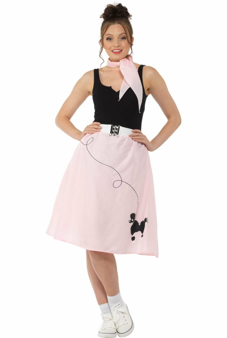 light pink poodle skirt and necktie 150137