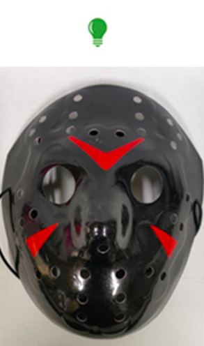 Light Up Hockey Mask Black - Costume Wonderland