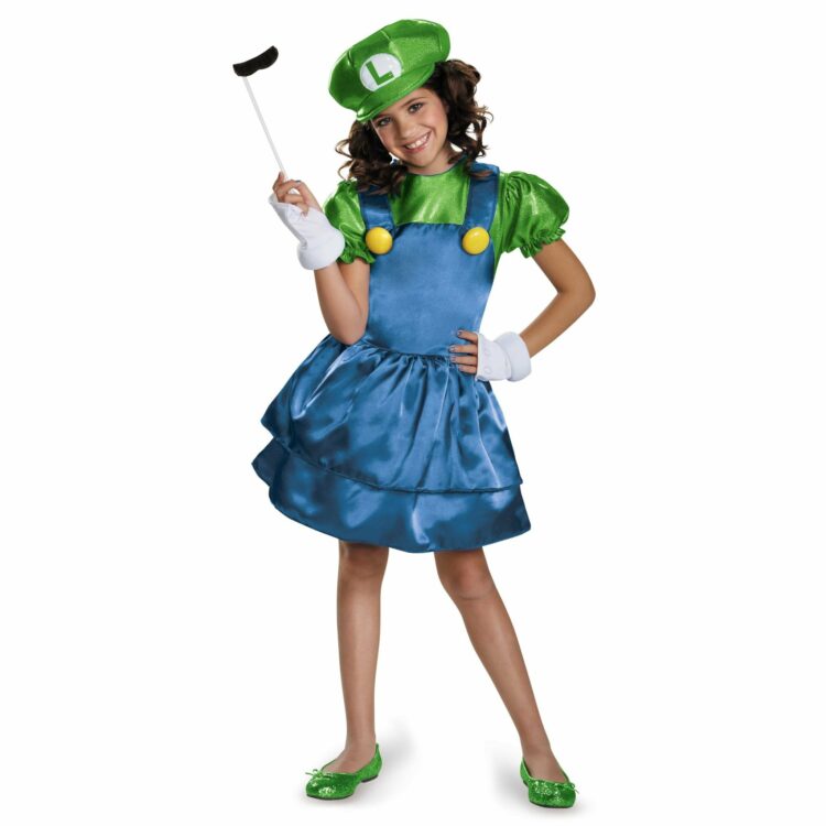 luigi skirt version child costume 216993