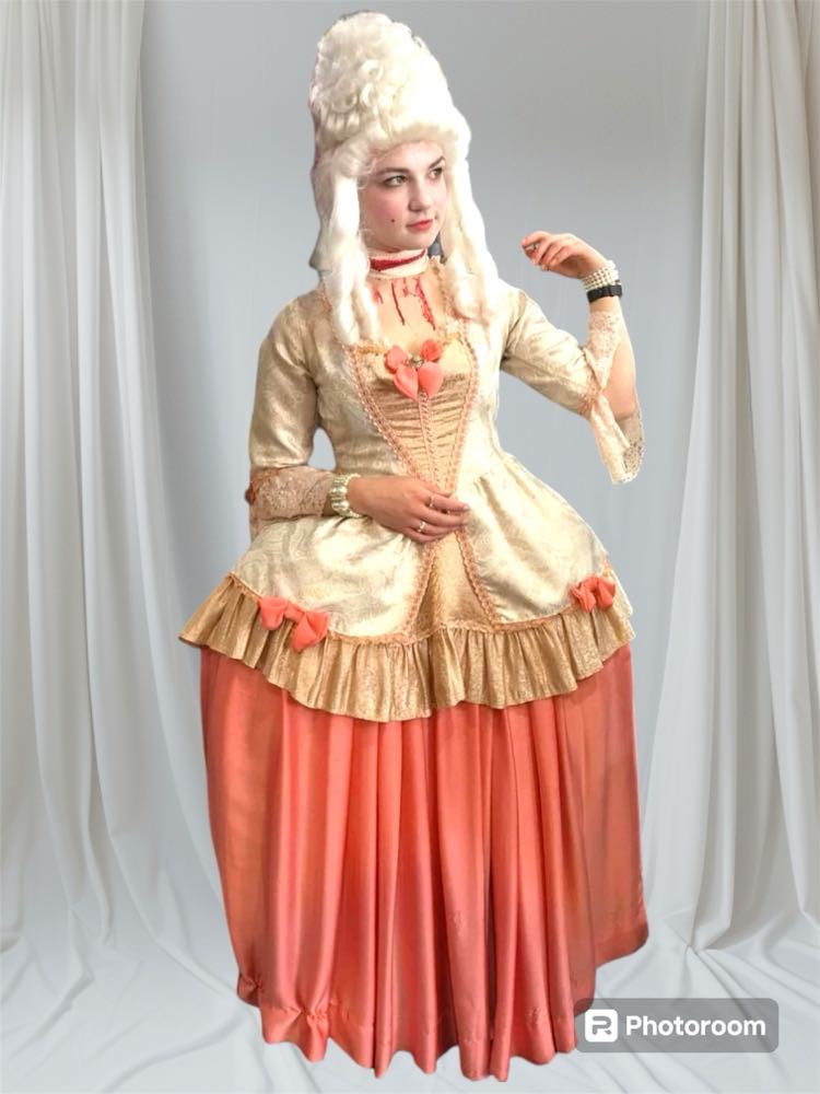 marie antoinette apricot costume