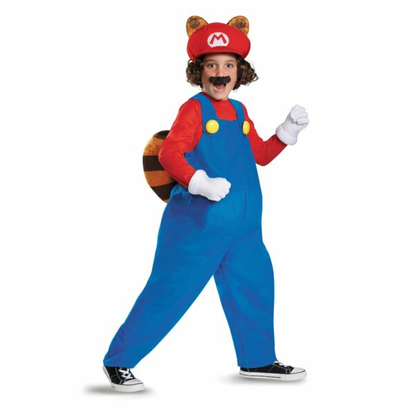 mario raccoon deluxe costume child 801014