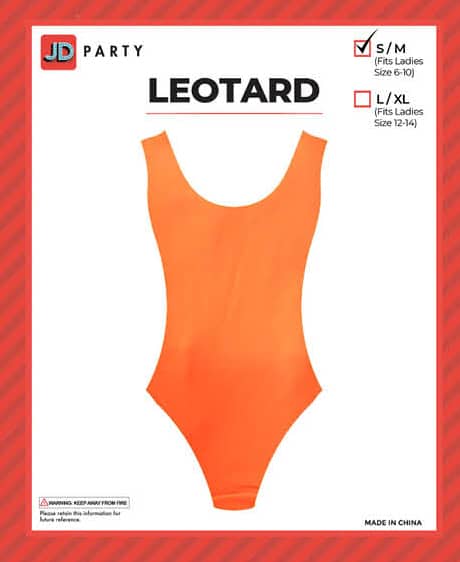 neon orange leotard