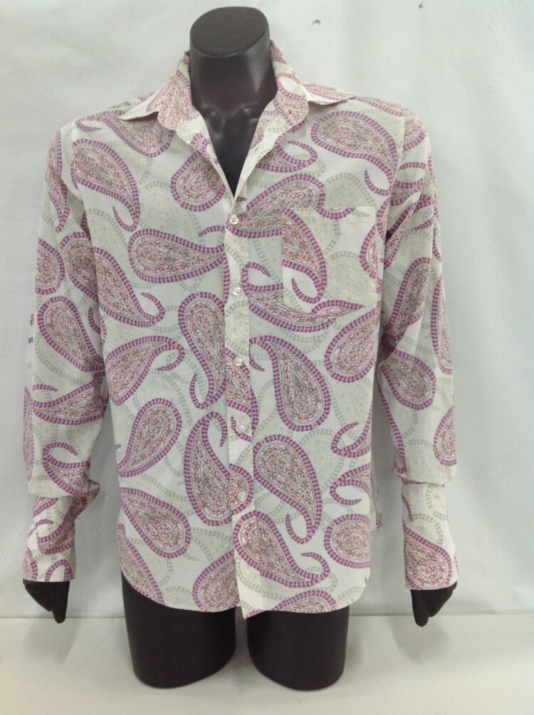 pink paisley shirt