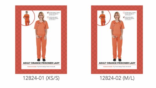 adult orange prisoner lady costume