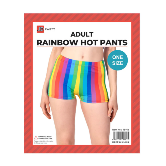 rainbow hot pants