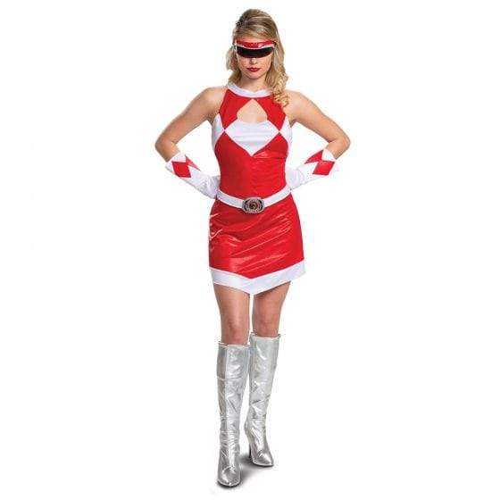 red ranger mm female deluxe adult costume 320141