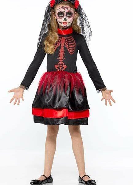 red skeleton girl costume 638518